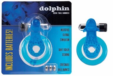 Cock&Ball Harness DOLPHIN (Penis Hoden Ring) - blau