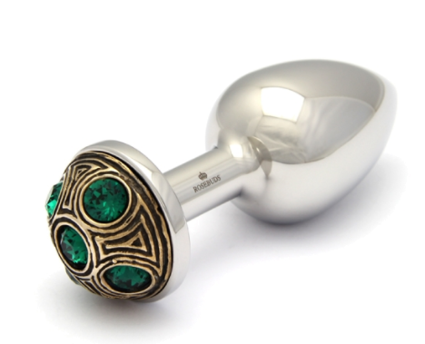 Rosebuds - Butt Plug - Luxe STRASSBUD Emeraude