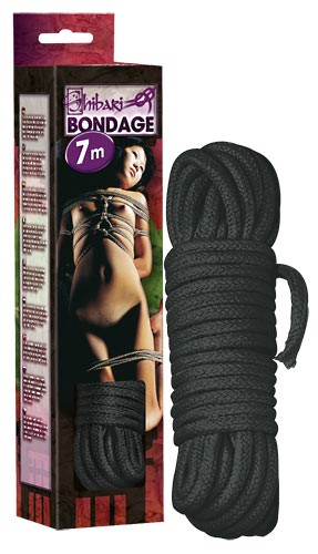Shibari - BONDAGE Seil - schwarz 7m